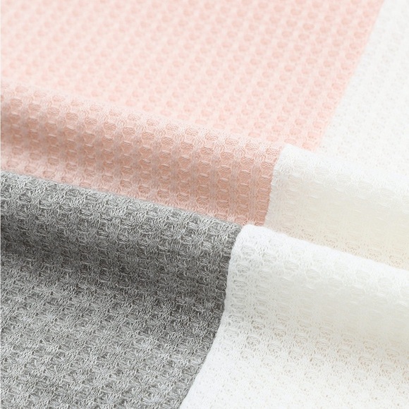 🔥🔥Multi Color Waffle Color Block Short Sleeve Top - Picture 4 of 5